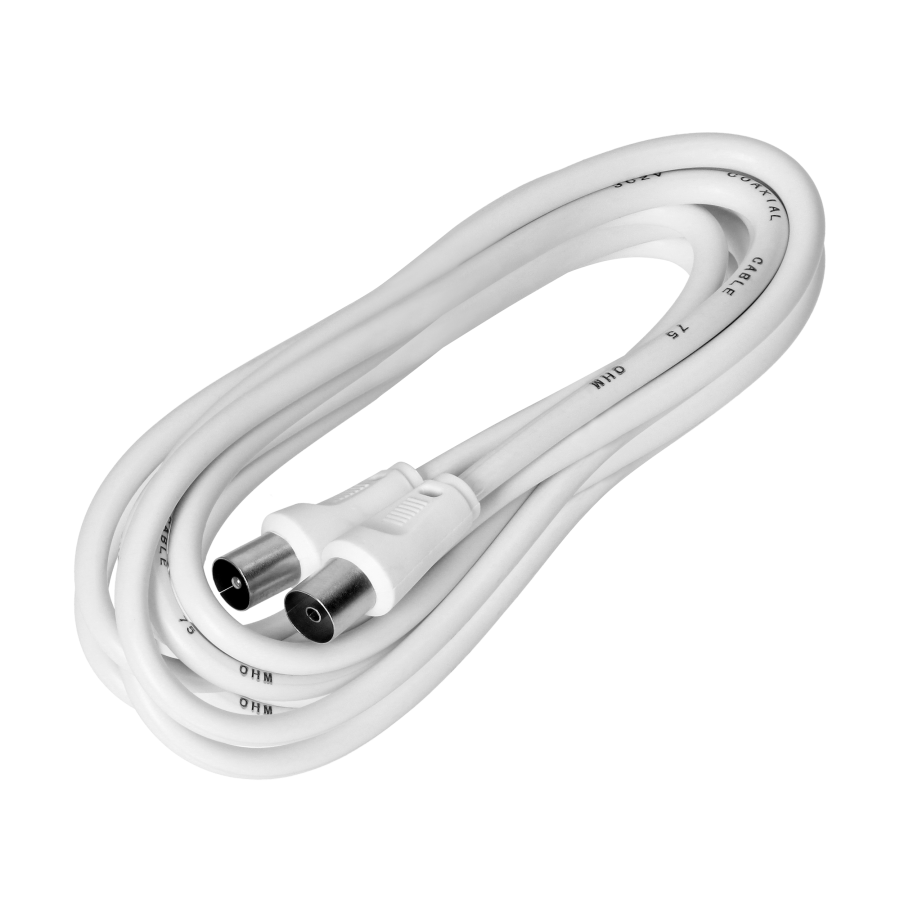 Kabel TV - VIDEO biały 5,0m