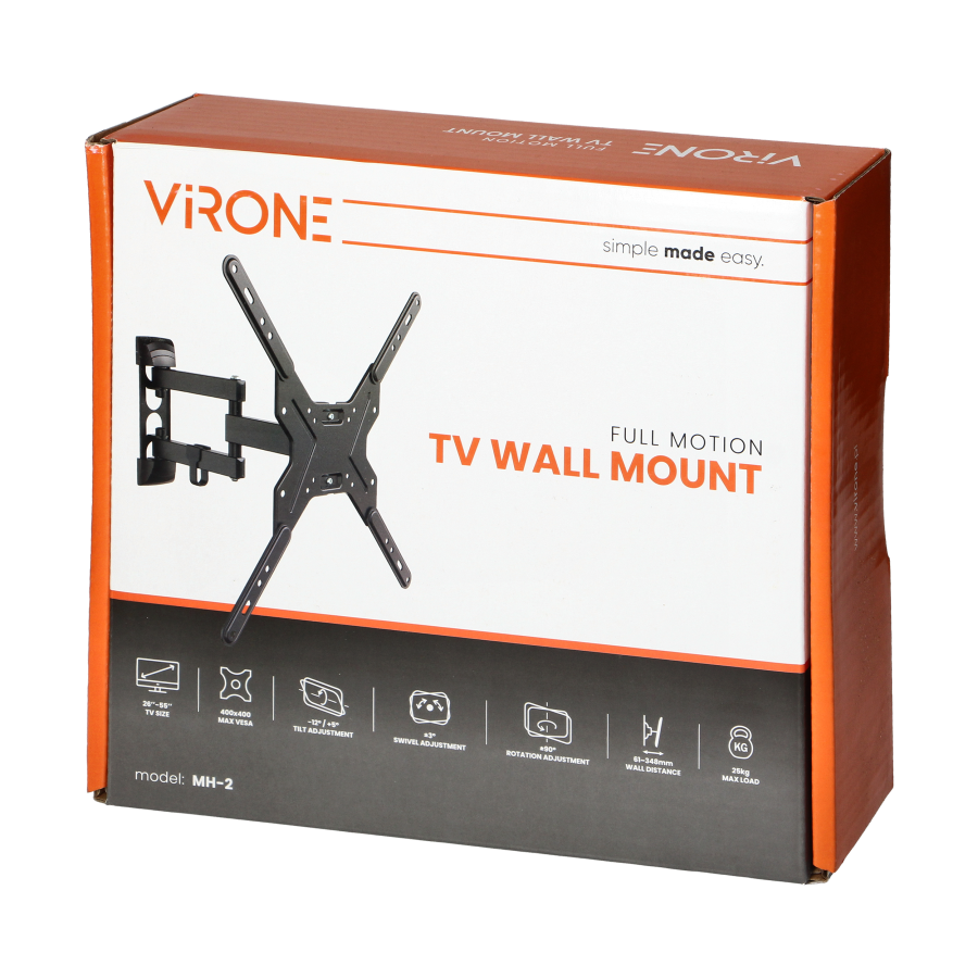 Obrotowy uchwyt ścienny do TV, 13″–42″