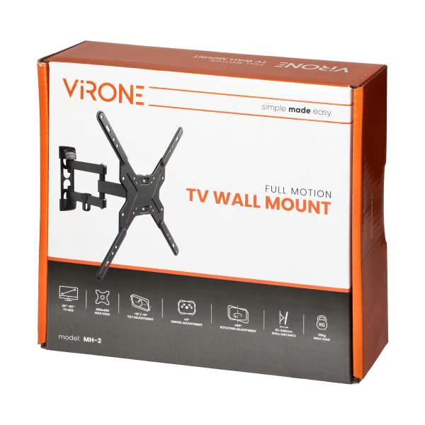 Obrotowy uchwyt ścienny do TV, 13″–42″