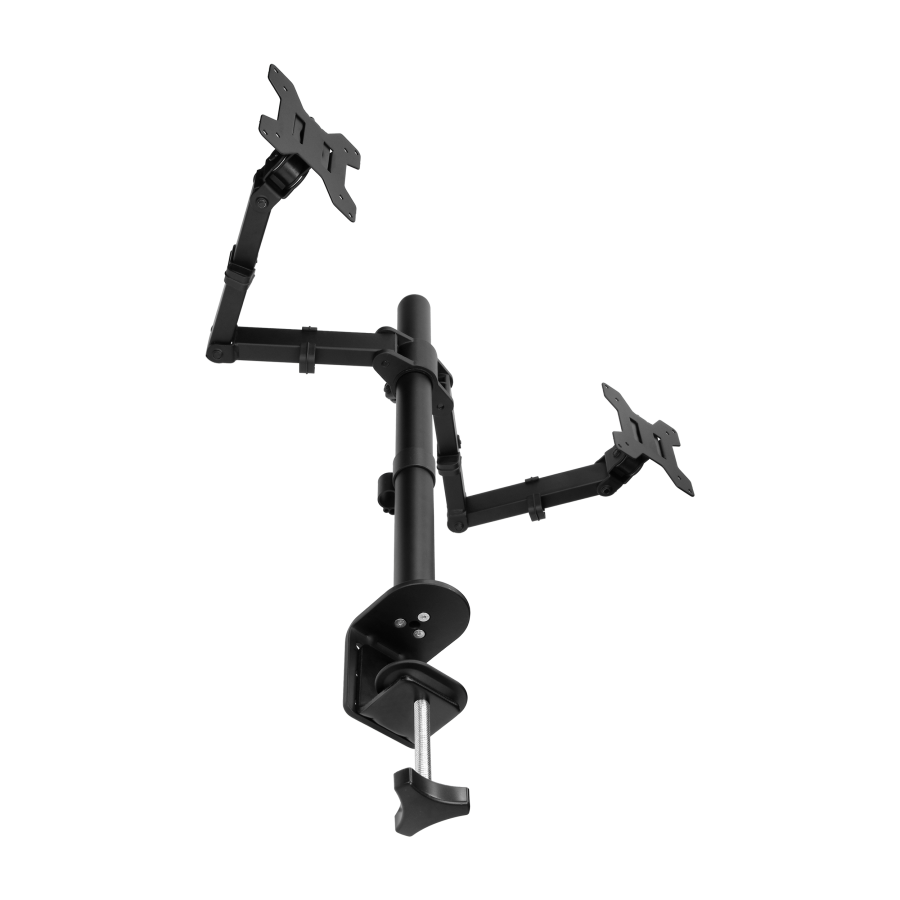 Obrotowy uchwyt biurkowy do dwóch monitorów, 13"-27″