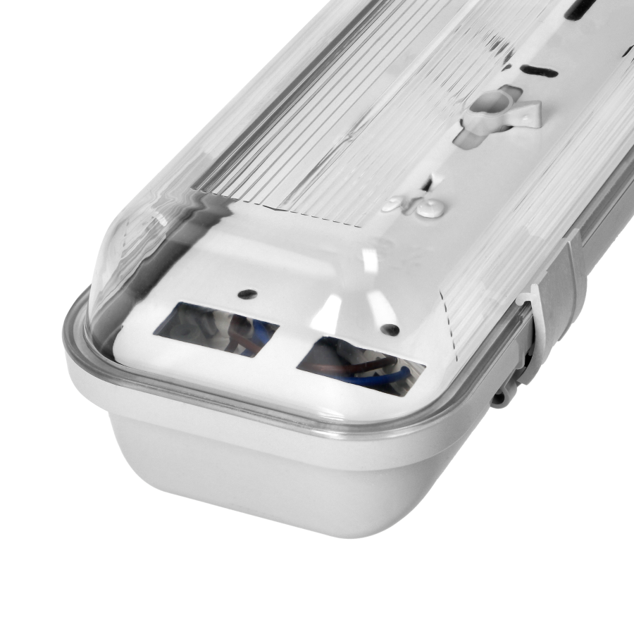 VUMBI III, dust-proof luminaire for T8 LED, IP65, 120cm