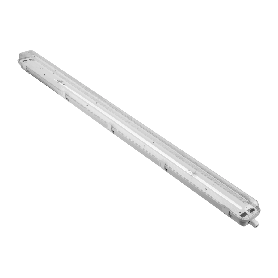 VUMBI III, dust-proof luminaire for T8 LED, IP65, 120cm