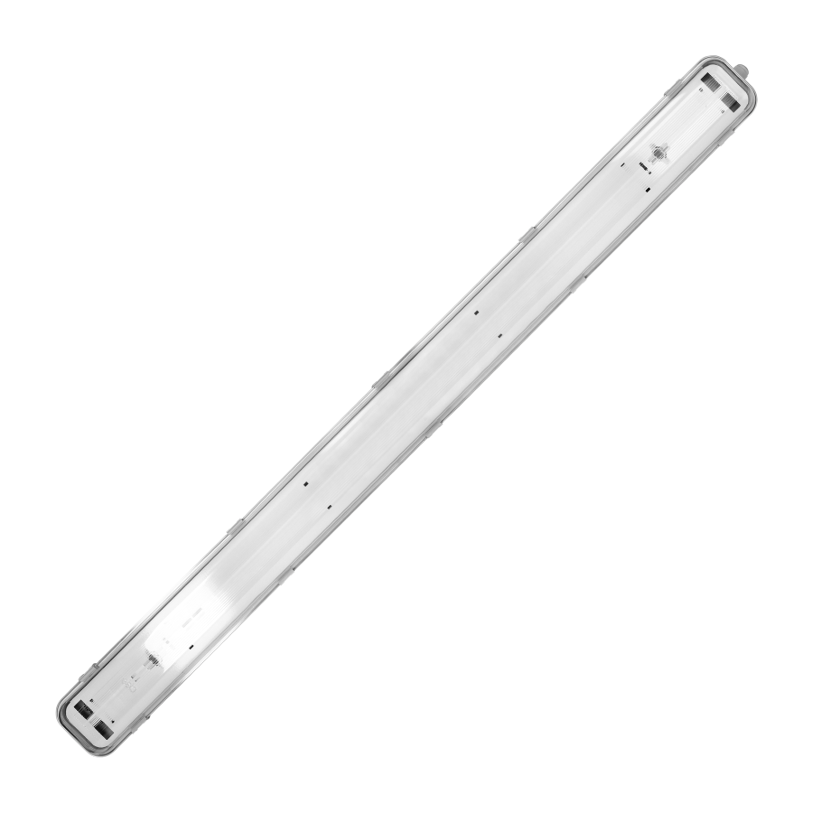 VUMBI III, dust-proof luminaire for T8 LED, IP65, 120cm