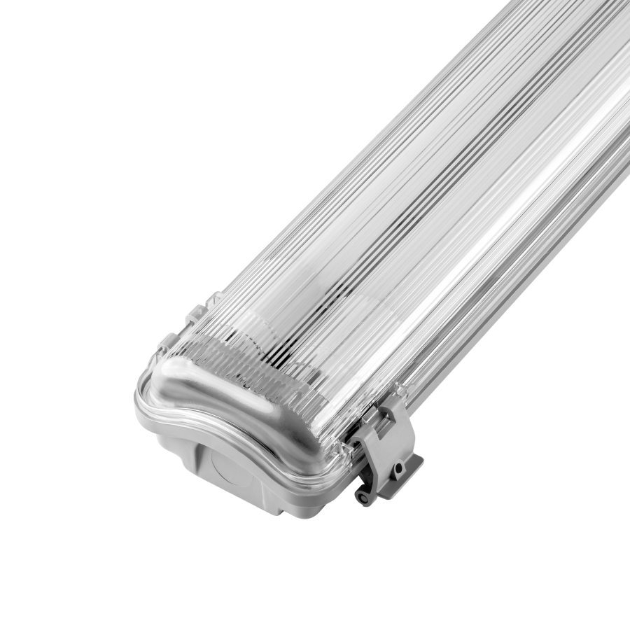 VUMBI II T8 LED 2x22W dust-proof luminaire, 4800lm, IP65, 4000K, with T8 LED tubes, 150 cm