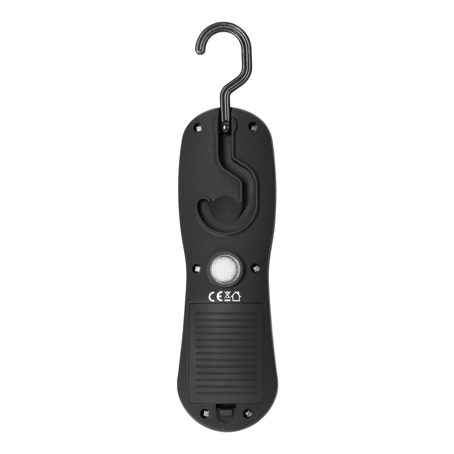 Latarka warsztatowa LED COB 3W, 200lm, 3 x AA magnes, haczyk