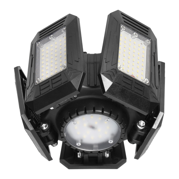 RIGEL LED lampa warsztatowa składana 5-skrzydłowa, E27 55W, 6500K, 4950lm RIGEL LED lampa warsztatowa składana 5-skrzydłowa, E27 55W, 6500K, 4950lm