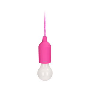 LED pull night light, 1W LED, 3 x AAA, pink