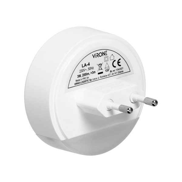 Lampka nocna LED z czujnikiem ruchu, z funkcją korytarzową 0,2W/3W, 200lm