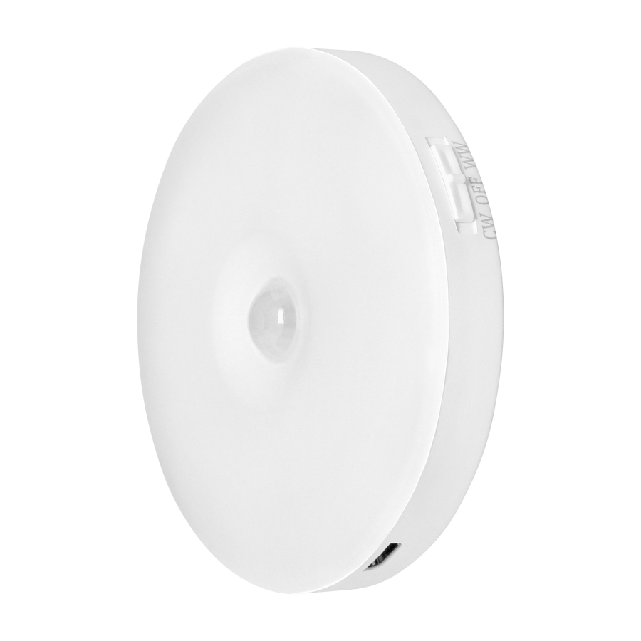 LED night lamp with motion sensor, rechargeable, self-adhesive, 3000/6000K