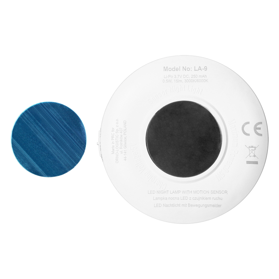 LED night lamp with motion sensor, rechargeable, self-adhesive, 3000/6000K