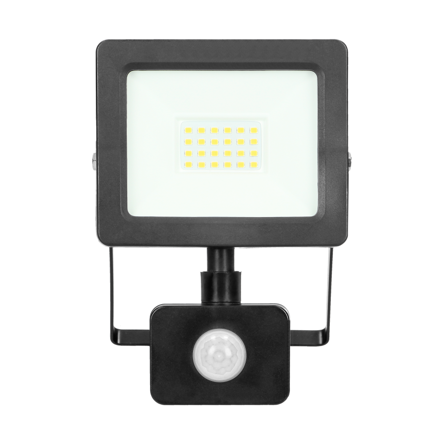 ALLED LED floodlight with PIR motion sensor 20W, 1500lm, IP44, 4000K, Alu+glass