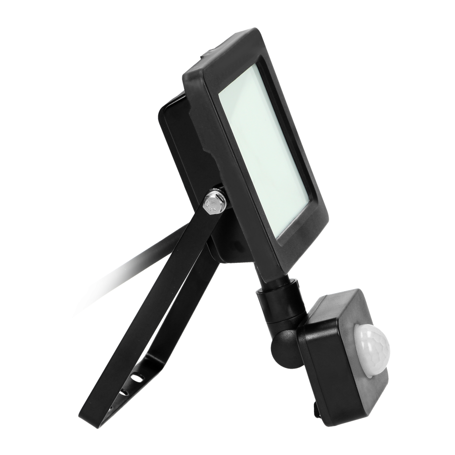 ALLED 20W Naświetlacz LED z PIR, 1500lm, IP44, 4000K, Alu+Glass