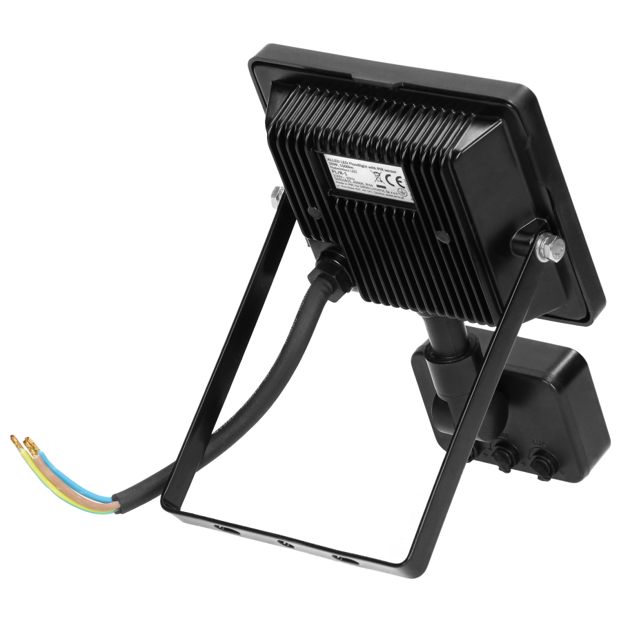 ALLED 20W Naświetlacz LED z PIR, 1500lm, IP44, 4000K, Alu+Glass