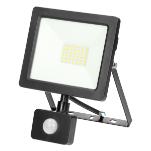 ALLED 30W Naświetlacz LED z PIR, 2300lm, IP44, 4000K, Alu+Glass