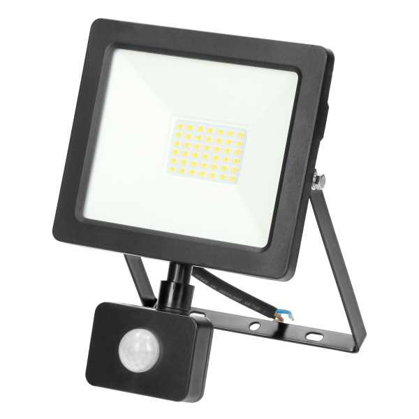 ALLED LED floodlight with PIR motion sensor 30W, 2300lm, IP44, 4000K, Alu+glass ALLED LED floodlight with PIR motion sensor 30W, 2300lm, IP44, 4000K, Alu+glass