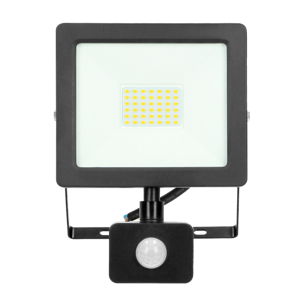ALLED LED floodlight with PIR motion sensor 30W, 2300lm, IP44, 4000K, Alu+glass ALLED LED floodlight with PIR motion sensor 30W, 2300lm, IP44, 4000K, Alu+glass