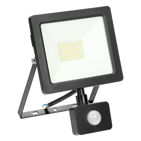 ALLED LED floodlight with PIR motion sensor 30W, 2300lm, IP44, 4000K, Alu+glass ALLED LED floodlight with PIR motion sensor 30W, 2300lm, IP44, 4000K, Alu+glass