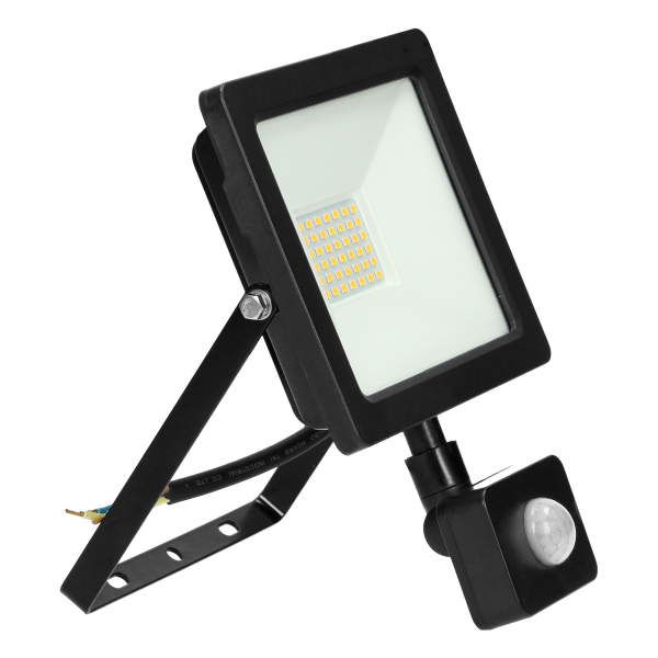 ALLED 30W Naświetlacz LED z PIR, 2300lm, IP44, 4000K, Alu+Glass