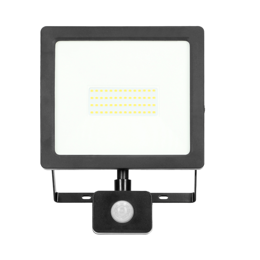 ALLED LED floodlight with PIR motion sensor 50W, 3700lm, IP44, 4000K, Alu+glass