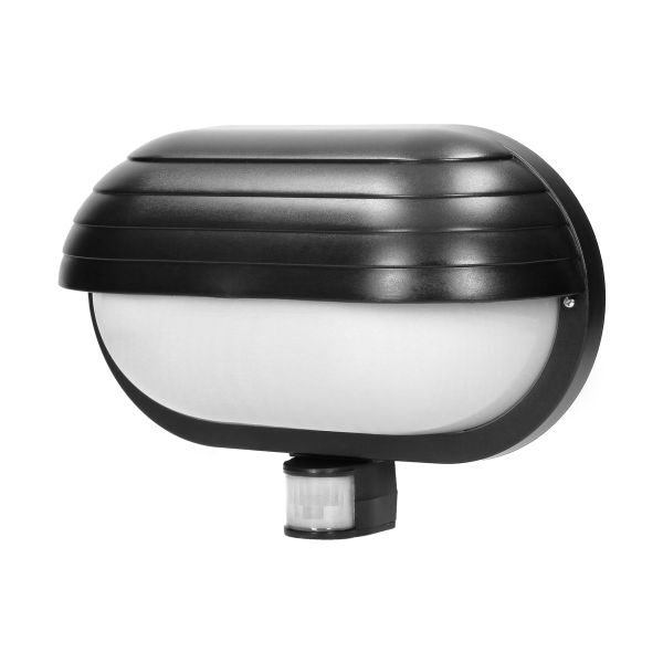 MUSAM garden lamp with 180° motion sensor and a screen , 1x15W, E27, IP44, plastic, black MUSAM garden lamp with 180° motion sensor and a screen , 1x15W, E27, IP44, plastic, black
