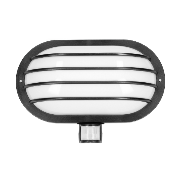 LASO garden lamp with 180° motion sensor and a screen , 1x15W, E27, IP44, plastic, black LASO garden lamp with 180° motion sensor and a screen , 1x15W, E27, IP44, plastic, black