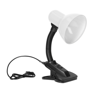 LATSA, lampa biurkowa z klipsem, 10W, E27, stal + tworzywo, biała