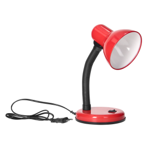 FUPI, lampa biurkowa, 10W, E27, stal + tworzywo, czerwona