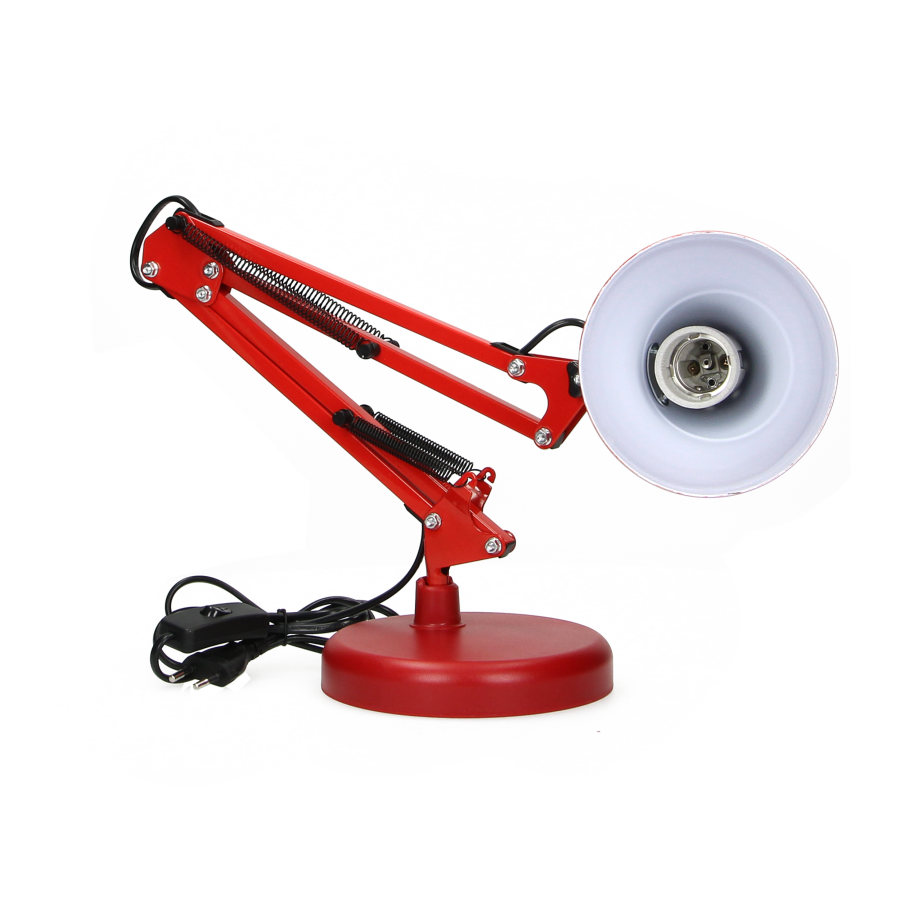 DIAN lampa biurkowa, 10W, stalowa, czerwona