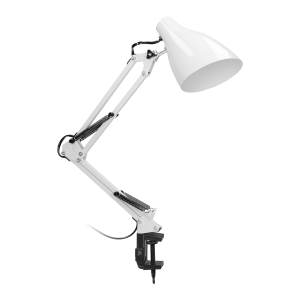 DIAN, lampa biurkowa przykręcana, 10W, E27, stalowa, czarna