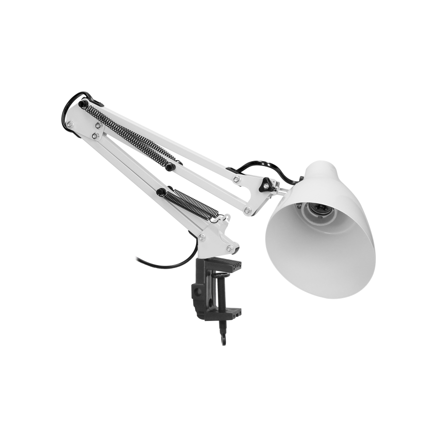 DIAN, lampa biurkowa przykręcana, 10W, E27, stalowa, czarna