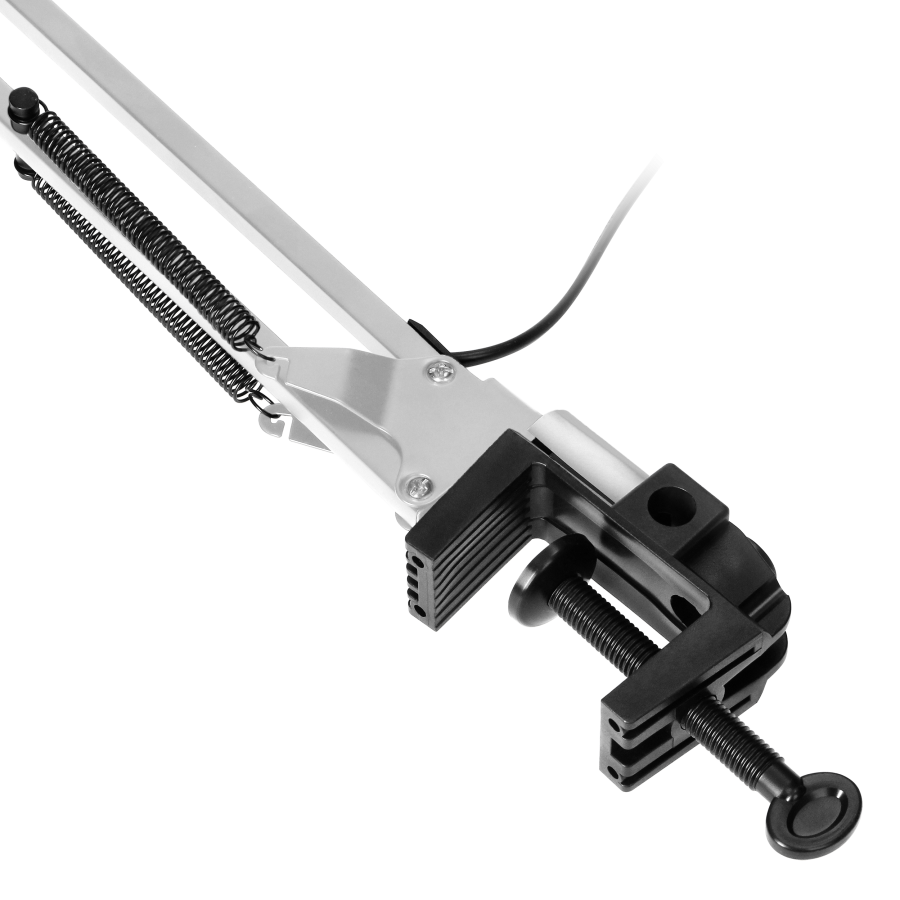 DIAN, lampa biurkowa przykręcana, 10W, E27, stalowa, czarna