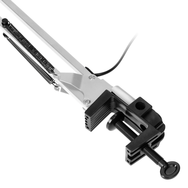 DIAN, lampa biurkowa przykręcana, 10W, E27, stalowa, czarna