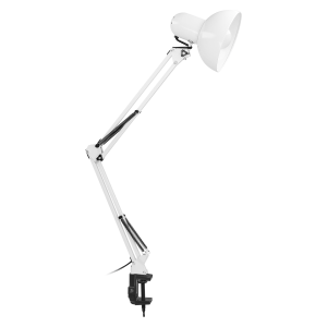 DEON, lampa biurkowa przykręcana, 10W, E27, stalowa, czarna