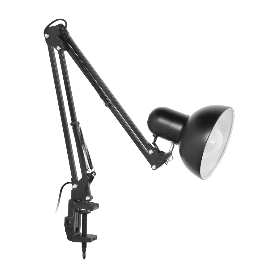 DEON, lampa biurkowa przykręcana, 10W, E27, stalowa, biała