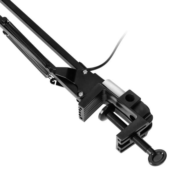 DEON, lampa biurkowa przykręcana, 10W, E27, stalowa, biała