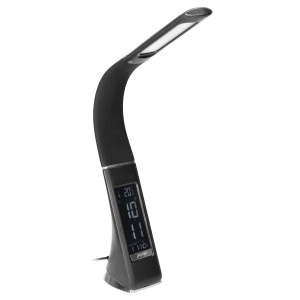 DOLOMIT LED 5W, lampka biurkowa z budzikiem, 300lm, 4000K, czarna