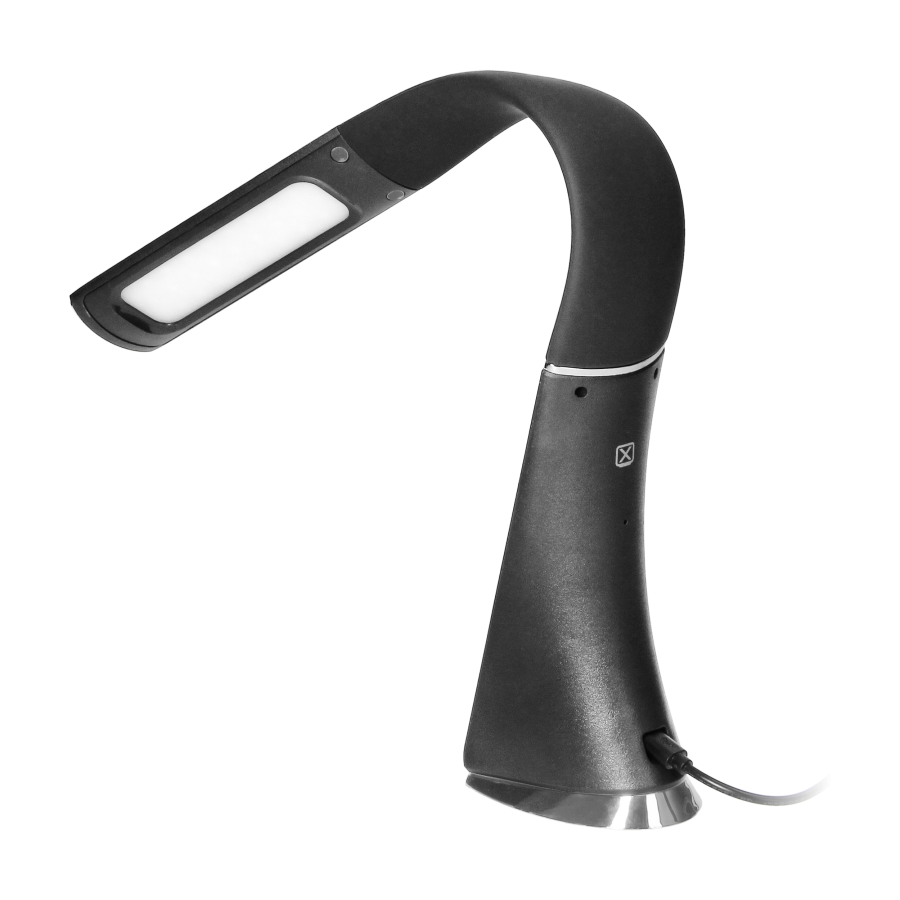 DOLOMIT LED 5W, lampka biurkowa z budzikiem, 300lm, 4000K, czarna