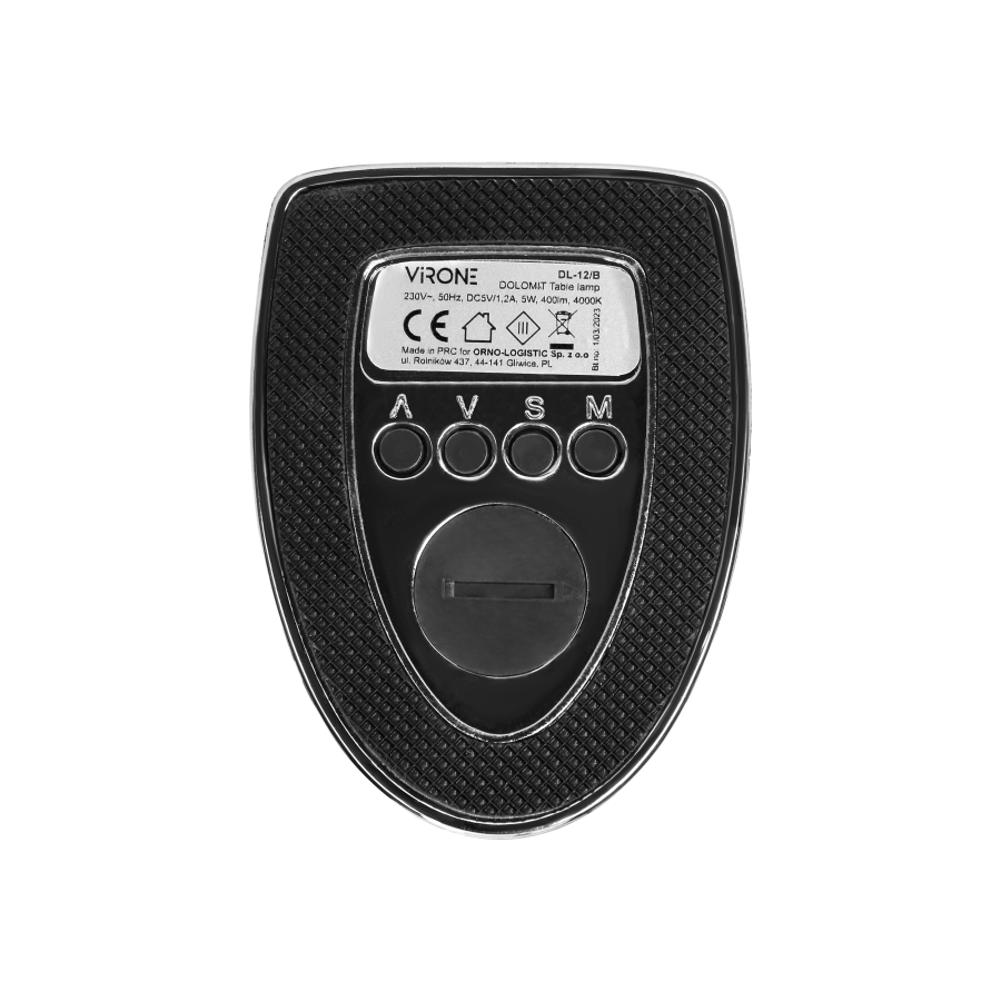 DOLOMIT LED 5W, lampka biurkowa z budzikiem, 300lm, 4000K, czarna