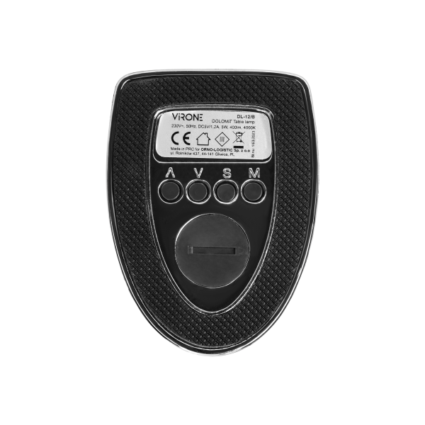 DOLOMIT LED 5W, lampka biurkowa z budzikiem, 300lm, 4000K, czarna DOLOMIT LED 5W, lampka biurkowa z budzikiem, 300lm, 4000K, czarna