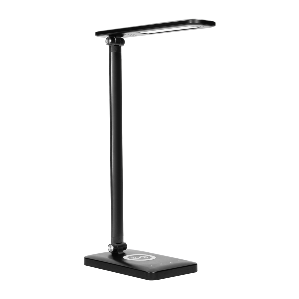 ISIYO LED 7W desk lamp with wireless charger and USB port, 390lm, 3000-4000-6000K, color temp. adjustment, dimmer, black ISIYO LED 7W desk lamp with wireless charger and USB port, 390lm, 3000-4000-6000K, color temp. adjustment, dimmer, black