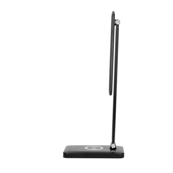 ISIYO LED 7W desk lamp with wireless charger and USB port, 390lm, 3000-4000-6000K, color temp. adjustment, dimmer, black ISIYO LED 7W desk lamp with wireless charger and USB port, 390lm, 3000-4000-6000K, color temp. adjustment, dimmer, black