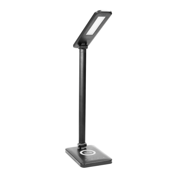 ISIYO LED 7W desk lamp with wireless charger and USB port, 390lm, 3000-4000-6000K, color temp. adjustment, dimmer, black ISIYO LED 7W desk lamp with wireless charger and USB port, 390lm, 3000-4000-6000K, color temp. adjustment, dimmer, black