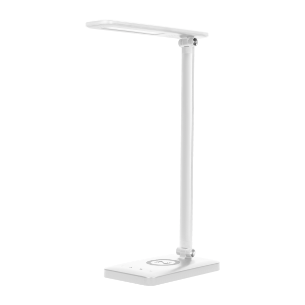 ISIYO LED 7W desk lamp with wireless charger and USB port, 390lm, 3000-4000-6000K, color temp. adjustment, dimmer, white ISIYO LED 7W desk lamp with wireless charger and USB port, 390lm, 3000-4000-6000K, color temp. adjustment, dimmer, white