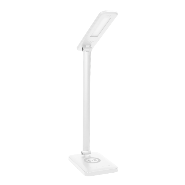 ISIYO LED 7W desk lamp with wireless charger and USB port, 390lm, 3000-4000-6000K, color temp. adjustment, dimmer, white ISIYO LED 7W desk lamp with wireless charger and USB port, 390lm, 3000-4000-6000K, color temp. adjustment, dimmer, white
