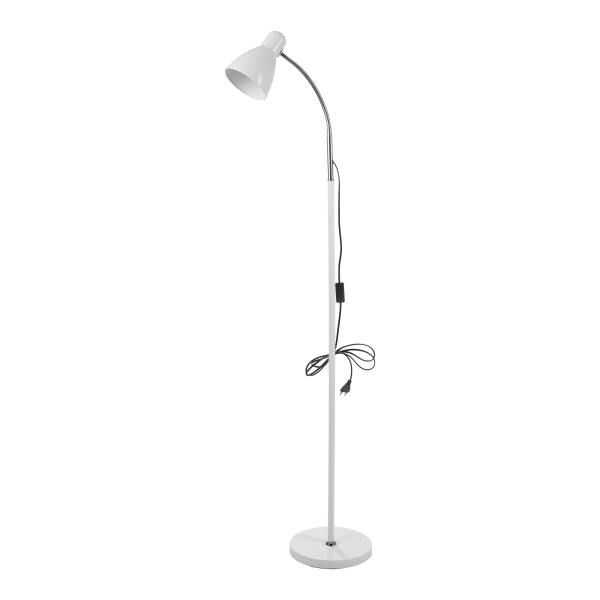 Lampa stojąca podłogowa LAR, max 20W E27, 160 cm, biała Lampa stojąca podłogowa LAR, max 20W E27, 160 cm, biała