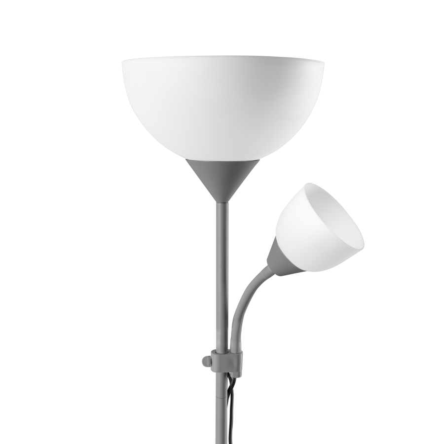 Lampa stojąca podłogowa URLAR, 175 cm, E27 max 40W, E14 max 25W, szara
