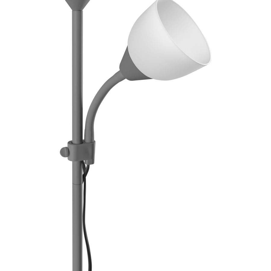 Lampa stojąca podłogowa URLAR, 175 cm, E27 max 40W, E14 max 25W, szara
