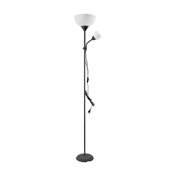 URLAR floor lamp, 175 cm, E27 max 40W, E14 max 25W, black