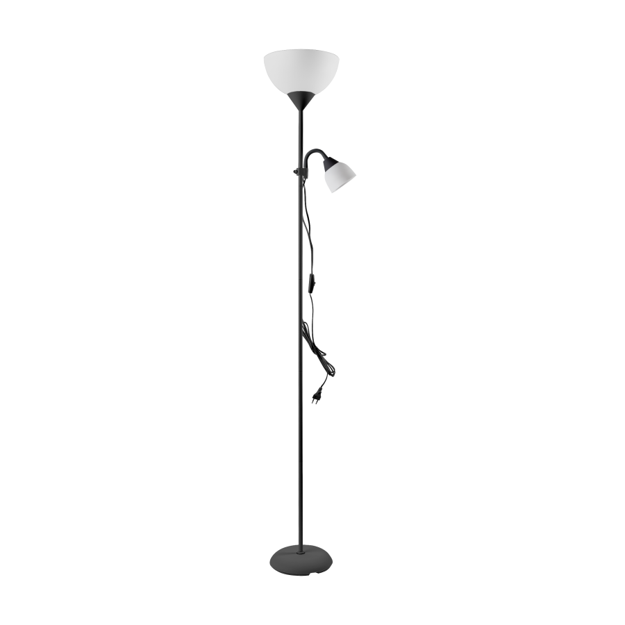 Lampa stojąca podłogowa URLAR, 175 cm, E27 max 40W, E14 max 25W, czarna