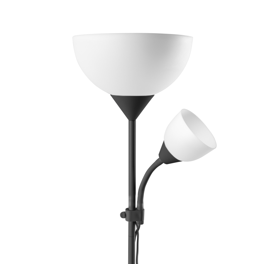 URLAR floor lamp, 175 cm, E27 max 40W, E14 max 25W, black